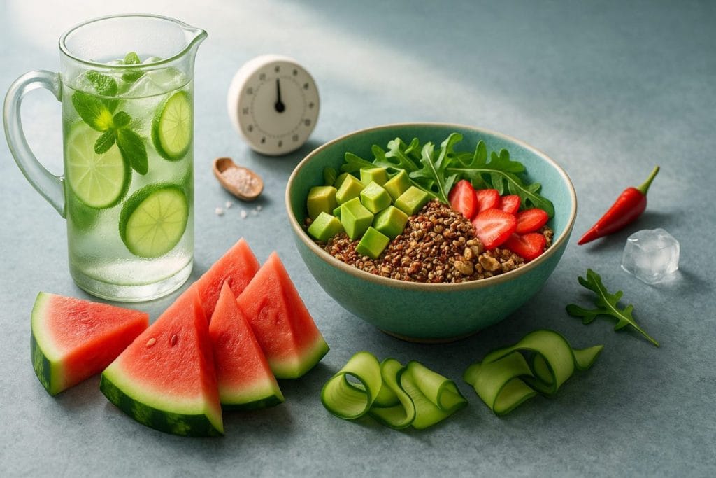 Sanguine Type enjoying a cooling energy-rich plate